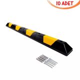 Otopark Lastik Bariyeri Otopark Stoperi Plastik Araç Stoperi Durdurucu 1800x150x100mm (10 ADET)