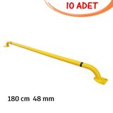 Otopark Stoperi Üretimi Araç Park Stoperi Lastik Sonlandırma Demiri 180 cm Ø48mm 2.5mm Siyah (10 ADET)