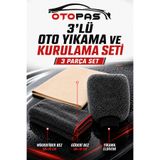 OTOPAS 3'LÜ OTO YIKAMA VE KURULAMA SETİ ARABA YIKAMA SETİ