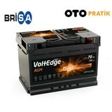Otopratik Voltedge 12 V 70 Ah 760 A (En) Star Stop Agm Akü-2026