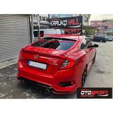 OtoSport Honda Civic Fc5 Cam Üstü Spoyler Fiberglass Boyasız