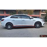 OtoSport Renault Megane 4 Sedan Marşpiyel Sağ Sol Takım Fiberglass Boyasız