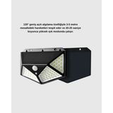 OtoTech 100 LED Güneş Enerjili Bahçe Lambası – Pır Sensörlü, IP65 Su Geçirmez Dış Mekan Aydınlat - Çok Renkli