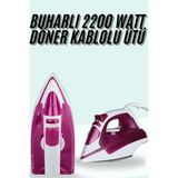 OtoTech Buharlı Ütü 2200 Watt Seramik Tabanlı Taşınabilir Kablolu Ütü - Çok Renkli