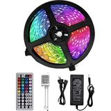 OtoTech LED Strip Rgb 5 Metre Çok Renkli Kumandalı Şerit LED Işık Seti
