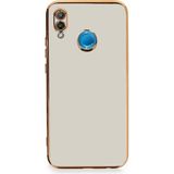 OtoTech Mey Ithalat® Huawei P20 Lite Kılıf Volet Silikon - Beyaz - Çok Renkli