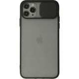OtoTech Mey Ithalat® iPhone 11 Pro Max Kılıf Palm Buzlu Kamera Sürgülü Silikon - Siyah - Çok Renkli