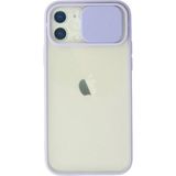 OtoTech Mey Ithalat® iPhone 12 Kılıf Palm Buzlu Kamera Sürgülü Silikon - Lila - Çok Renkli