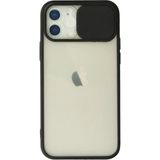 OtoTech Mey Ithalat® iPhone 12 Kılıf Palm Buzlu Kamera Sürgülü Silikon - Siyah - Çok Renkli