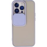 OtoTech Mey Ithalat® iPhone 13 Pro Kılıf Palm Buzlu Kamera Sürgülü Silikon - Lila - Çok Renkli