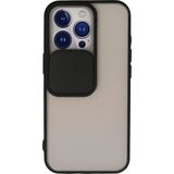 OtoTech Mey Ithalat® iPhone 13 Pro Kılıf Palm Buzlu Kamera Sürgülü Silikon - Siyah - Çok Renkli