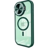 OtoTech Mey Ithalat® iPhone 15 Pro Kılıf Teleskop Lens Magsafe Silikon Kapak - Koyu Yeşil - Çok Renkli