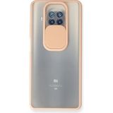 OtoTech Mey Ithalat® Mi 10T Lite Kılıf Palm Buzlu Kamera Sürgülü Silikon - Pembe - Çok Renkli