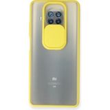 OtoTech Mey Ithalat® Mi 10T Lite Kılıf Palm Buzlu Kamera Sürgülü Silikon - Sarı - Çok Renkli