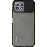 OtoTech Mey Ithalat® Mi 11 Lite Kılıf Palm Buzlu Kamera Sürgülü Silikon - Siyah - Çok Renkli
