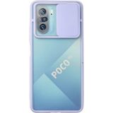 OtoTech Mey Ithalat® Poco F3 Kılıf Palm Buzlu Kamera Sürgülü Silikon - Lila - Çok Renkli