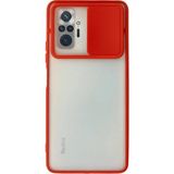 OtoTech Mey Ithalat® Redmi Note 10 Pro Kılıf Palm Buzlu Kamera Sürgülü Silikon - Kırmızı - Çok Renkli