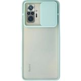 OtoTech Mey Ithalat® Redmi Note 10 Pro Kılıf Palm Buzlu Kamera Sürgülü Silikon - Turkuaz - Çok Renkli