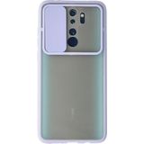OtoTech Mey Ithalat® Redmi Note 8 Pro Kılıf Palm Buzlu Kamera Sürgülü Silikon - Lila - Çok Renkli