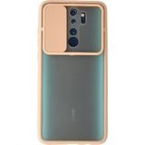 OtoTech Mey Ithalat® Redmi Note 8 Pro Kılıf Palm Buzlu Kamera Sürgülü Silikon - Pembe - Çok Renkli