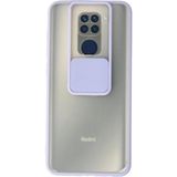 OtoTech Mey Ithalat® Redmi Note 9 Kılıf Palm Buzlu Kamera Sürgülü Silikon - Lila - Çok Renkli