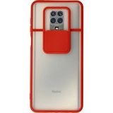 OtoTech Mey Ithalat® Redmi Note 9 Pro Kılıf Palm Buzlu Kamera Sürgülü Silikon - Kırmızı - Çok Renkli
