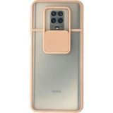 OtoTech Mey Ithalat® Redmi Note 9 Pro Kılıf Palm Buzlu Kamera Sürgülü Silikon - Pembe - Çok Renkli