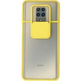 OtoTech Mey Ithalat® Redmi Note 9 Pro Kılıf Palm Buzlu Kamera Sürgülü Silikon - Sarı - Çok Renkli