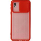 OtoTech Mey Ithalat® Samsung Galaxy A01 Core Kılıf Palm Buzlu Kamera Sürgülü Silikon - Kırmızı - Çok Renkli