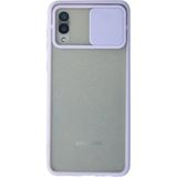 OtoTech Mey Ithalat® Samsung Galaxy A02 Kılıf Palm Buzlu Kamera Sürgülü Silikon - Lila - Çok Renkli