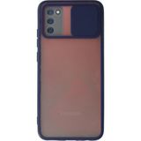 OtoTech Mey Ithalat® Samsung Galaxy A02S Kılıf Palm Buzlu Kamera Sürgülü Silikon - Lacivert - Çok Renkli