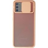 OtoTech Mey Ithalat® Samsung Galaxy A02S Kılıf Palm Buzlu Kamera Sürgülü Silikon - Pembe - Çok Renkli