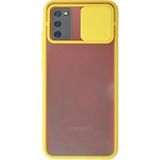 OtoTech Mey Ithalat® Samsung Galaxy A02S Kılıf Palm Buzlu Kamera Sürgülü Silikon - Sarı - Çok Renkli