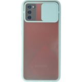OtoTech Mey Ithalat® Samsung Galaxy A02S Kılıf Palm Buzlu Kamera Sürgülü Silikon - Turkuaz - Çok Renkli