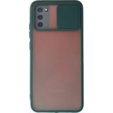 OtoTech Mey Ithalat® Samsung Galaxy A03S Kılıf Palm Buzlu Kamera Sürgülü Silikon - Yeşil - Çok Renkli