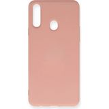 OtoTech Mey Ithalat® Samsung Galaxy A20S Kılıf Nano Içi Kadife Silikon - Pudra - Çok Renkli