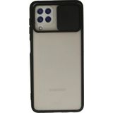 OtoTech Mey Ithalat® Samsung Galaxy A22 Kılıf Palm Buzlu Kamera Sürgülü Silikon - Siyah - Çok Renkli