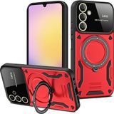 OtoTech Mey Ithalat® Samsung Galaxy A35 5g Kılıf Joy Lens Standlı Kapak - Kırmızı - Çok Renkli