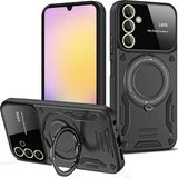 OtoTech Mey Ithalat® Samsung Galaxy A35 5g Kılıf Joy Lens Standlı Kapak - Siyah - Çok Renkli