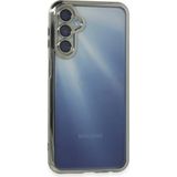 OtoTech Mey Ithalat® Samsung Galaxy A35 5g Kılıf Lensli Silikon - Gümüş - Çok Renkli