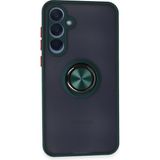 OtoTech Mey Ithalat® Samsung Galaxy A35 5g Kılıf Montreal Yüzüklü Silikon Kapak - Yeşil - Çok Renkli