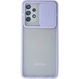 OtoTech Mey Ithalat® Samsung Galaxy A72 Kılıf Palm Buzlu Kamera Sürgülü Silikon - Lila - Çok Renkli