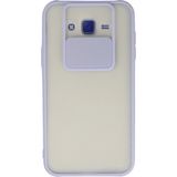 OtoTech Mey Ithalat® Samsung Galaxy J7 Kılıf Palm Buzlu Kamera Sürgülü Silikon - Lila - Çok Renkli