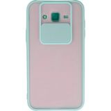 OtoTech Mey Ithalat® Samsung Galaxy J7 Kılıf Palm Buzlu Kamera Sürgülü Silikon - Turkuaz - Çok Renkli