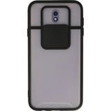 OtoTech Mey Ithalat® Samsung Galaxy J7 Pro / J730 Kılıf Palm Buzlu Kamera Sürgülü Silikon - Siyah - Çok Renkli