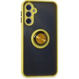 OtoTech Mey Ithalat® Samsung Galaxy M34 5g Kılıf Montreal Yüzüklü Silikon Kapak - Sarı - Çok Renkli