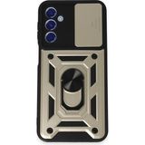 OtoTech Mey Ithalat® Samsung Galaxy M34 5g Kılıf Pars Lens Yüzüklü Silikon - Gold - Çok Renkli