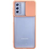 OtoTech Mey Ithalat® Samsung Galaxy M52 5g Kılıf Palm Buzlu Kamera Sürgülü Silikon - Pembe - Çok Renkli