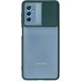 OtoTech Mey Ithalat® Samsung Galaxy M52 5g Kılıf Palm Buzlu Kamera Sürgülü Silikon - Yeşil - Çok Renkli