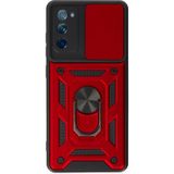 OtoTech Mey Ithalat® Samsung Galaxy S20 Fe Kılıf Pars Lens Yüzüklü Silikon - Kırmızı - Çok Renkli